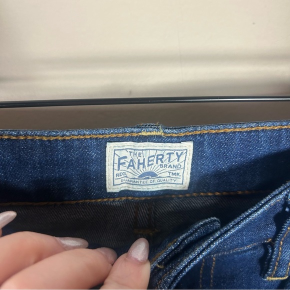 Men's Faherty Organic Cotton Slim Straight Denim - Cove Point Wash Size 29 - Picture 5 of 12